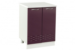 Шкаф-стол 600, 2Д  как часть комплекта Волна, Баклажан, СВ Мебель (Россия)