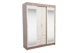 Шкаф-купе 4Д  Лидер 2М, Шимо светлый Шимо светлый, Стендмебель (Россия)