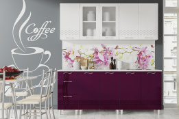 Комплект мебели для кухни Волна 2000, Белый/Баклажан, СВ Мебель(Россия)