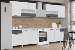 Комплект мебели для кухни Тренд 2600, Белый эмалит/Холст вулкан/антарес, Горизонт(Россия)