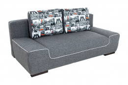 Диван прямой раскладной Бостон 3, Сити CITY/Quatro3/Dask18, Мебельный Формат (Россия)