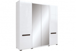 Шкаф для одежды 4Д , коллекции Ацтека, Белый Блеск, БРВ Брест (Беларусь)