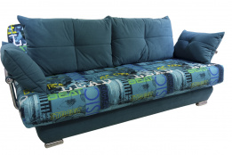 Диван прямой раскладной Челси 2, Music Azure/Modus 19, Артсофа (Россия)