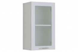 Шкаф кухонный 400, 1Д  как часть комплекта Кофе МДФ фотопечать, Белый, Стендмебель (Россия)