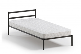 Кровать односпальная Мета, Чёрный, Квадрат (Россия)