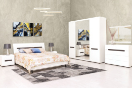 Комплект мебели для спальни Ацтека, Белый Блеск, БРВ Брест(Беларусь)