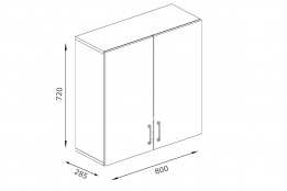 Шкаф кухонный 800, 2Д  как часть комплекта Оля, Ольха, MEBEL SERVICE (Украина)