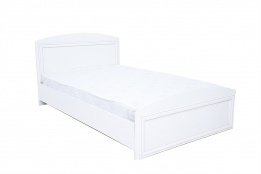 Кровать односпальная как часть комплекта Салерно, Белый, БРВ Брест (Беларусь)