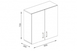 Шкаф кухонный 600, 2Д  как часть комплекта Оля, Ольха, MEBEL SERVICE (Украина)
