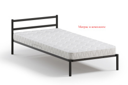 Кровать односпальная Мета, Чёрный, Квадрат (Россия)