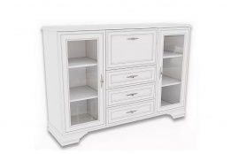 Тумба традиционная 3Д 3Я, коллекции Кентаки, Белый Белый, БРВ Брест (Беларусь)