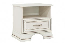 Тумба прикроватная 1Я (Tiffany 1S), коллекции Тиффани, Вудлайн Кремовый, Анрэкс (Беларусь)