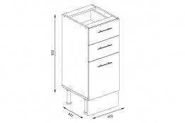 Шкаф-стол 400,3Я как часть комплекта Кристалл, Шоколад, Фант Мебель (Россия)