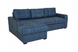 Диван угловой раскладной Варшава, Класс 21, синий, Мебельный Формат (Россия)
