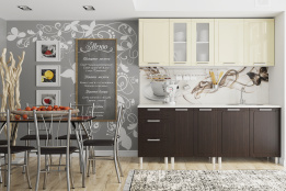 Комплект мебели для кухни Геометрия 1800, Ваниль/Венге, СВ Мебель(Россия)