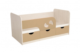 Кровать односпальная как часть комплекта Минима, Крем, БТС (Россия)