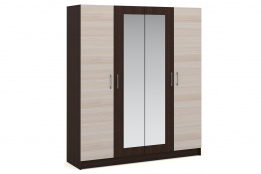 Шкаф для одежды 4Д  как часть комплекта Алена, Дуб Молочный, Империал (Россия)