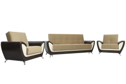 Комплект мягкой мебели Сиеста 3, Коричневый, АСМ Элегант(Россия)