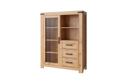 Шкаф витрина 1Д  Мортиз, Дуб Вотан, Анрэкс (Беларусь)