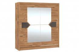 Шкаф для одежды 2Д  как часть комплекта Аляска, Дуб април/ Мусонне дерево, MEBEL SERVICE (Украина)