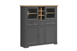 Шкаф витрина 5Д  Жасмин, Графит, БРВ Брест (Беларусь)