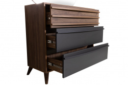 Комод 3Я как часть комплекта Прага, Орех селект Орех селект, Фориэлла (Азербайджан)