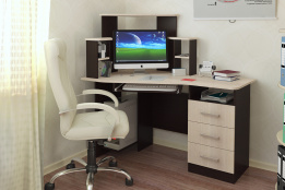 Стол компьютерный Каспер, Венге/Лоредо , БТС (Россия)