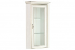 Шкаф витрина угловая надставная 1Д  (Tiffany 1VU), коллекции Тиффани, Вудлайн Кремовый, Анрэкс (Беларусь)