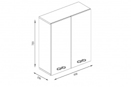Шкаф кухонный 600, 2Д  как часть комплекта Прованс, Песочное дерево, Фант Мебель (Россия)