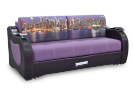 Диван прямой раскладной Аквамарин 10, GENESIS 12/ALPHA 16/КУПОН 0070.01 цв.Шанхай, АСМ Классик (Россия)