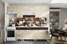 Комплект мебели для кухни Арабика 2600, Дуб Сонома, СВ Мебель(Россия)