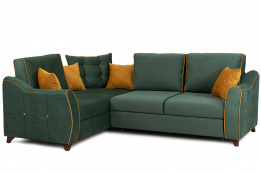Диван угловой раскладной Френсис, ТД260 Зелёный, Нижегородмебель и К (Россия)