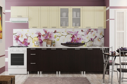 Комплект мебели для кухни Геометрия 3200, Ваниль/Венге, СВ Мебель(Россия)