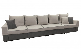 Диван прямой раскладной Денвер, Uno Silver/Uno Grey, Априори (Казахстан)