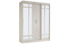 Шкаф-купе 4Д  Маэстро, Ясень белый, БТС (Россия)