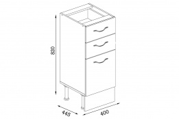 Шкаф-стол 400,3Я как часть комплекта Империя, Белый, MEBEL SERVICE (Украина)
