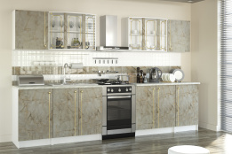 Комплект мебели для кухни Алина NEW 2600, Мрамор, MEBEL SERVICE(Украина)