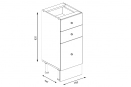 Шкаф-стол 400,3Я как часть комплекта Гранд, Береза, MEBEL SERVICE (Украина)