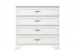 Комод 4Я, коллекции Кентаки, Белый Белый, БРВ Брест (Беларусь)