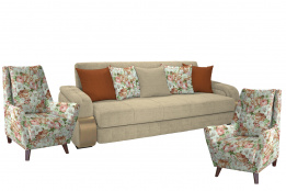 Комплект мягкой мебели Николь, Бежевый Темный, Нижегородмебель и К(Россия)
