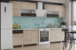 Комплект мебели для кухни Тренд 2600, Венге/Сонома, Горизонт(Россия)