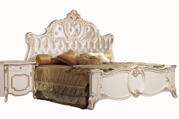 Кровать двуспальная как часть комплекта Лорена, Крем, Слониммебель (Беларусь)