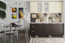 Комплект мебели для кухни Геометрия 2000, Ваниль/Венге, СВ Мебель(Россия)