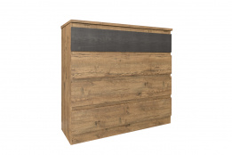 Комод 4Я как часть комплекта Аляска, Дуб април/ Мусонне дерево, MEBEL SERVICE (Украина)