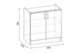 Шкаф под мойку 800, 2Д  как часть комплекта Оля, Ольха, MEBEL SERVICE (Украина)