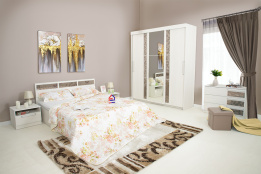 Комплект мебели для спальни Николь 1, Ясень Анкор светлый, СВ Мебель(Россия)