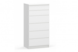 Комод 6Я К-60, Белый, MEBEL SERVICE (Украина)