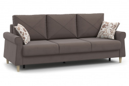 Диван прямой раскладной Иветта, ТД355 Кофе, Нижегородмебель и К (Россия)