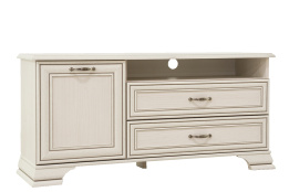 Тумба под ТВ 1Д 2Я как часть комплекта Тиффани, Вудлайн Кремовый, Анрэкс (Беларусь)