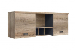 Шкаф для книг навесной 2Д  Малкольм, Дуб Каньон, БРВ Брест (Беларусь)